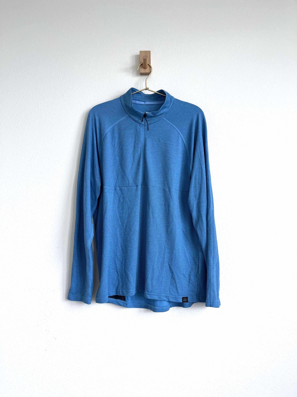 prAna Quarter Zip Ocean Blue Lightweight Sun Shirt Midlayer Pullover